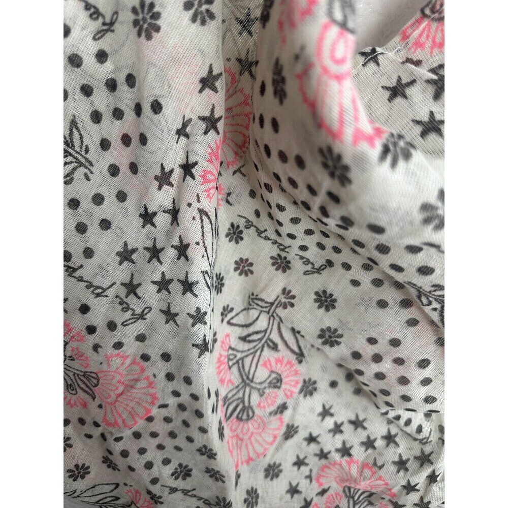 Free People Shoulder Bag Womens Large Size White Pink Floral Slouchy Bohemian - Picture 4 of 6